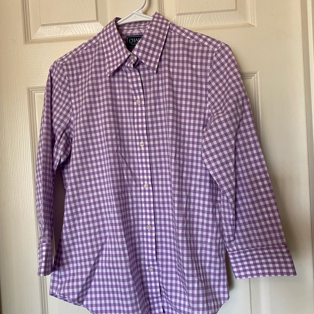Chaps Purple Checkered Men's Shirt